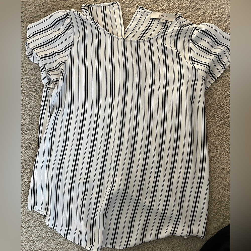 Loft Black & White Blouse